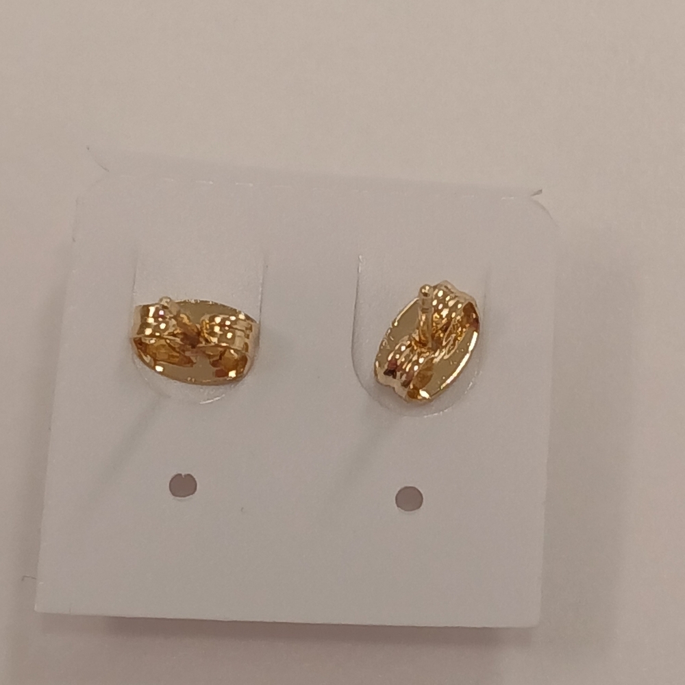 New Pretty Bird 18k Rose Goldplated Rich Multicolor Floral Earrings Never Worn - Picture 3 of 3